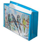 Boedgies Waterverf Gum Tree budgie Groot Cadeauzakje (Voorkant Gekanteld)