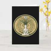 Boedha onder de Boom Bodhi Kaart (Gele Bloem)