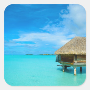 Boedwaterbungalow op Bora Bora sticker