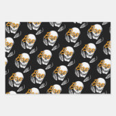 Boegglazen schedel👓 inpakpapier vel (Voorkant)