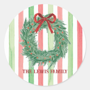 Boegkrans Waterverf Kerst sticker