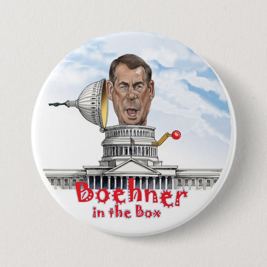 Boehner in de doos ronde button 7,6 cm (Voorkant)
