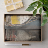 boei set rustieke nautische ontkoppeling tissuepapier (Geschenk)