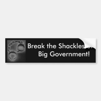 boeien, De boeien van de grote overheid verbreken. Bumpersticker