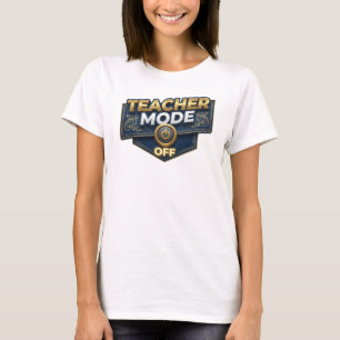 Boeiend Oranje ONDERWIJS MODUS UIT Artistiek Motie T-shirt