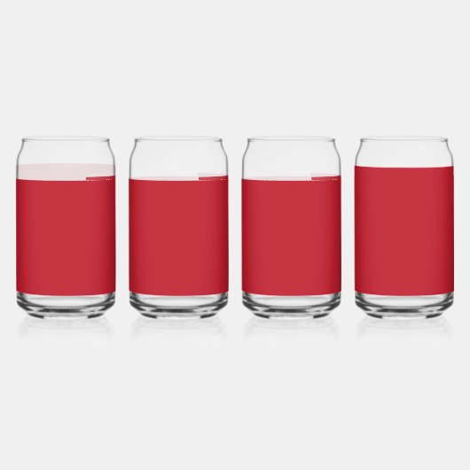 Boeiend rood achtergrond wit randontwerp blikvorm glas (Voorkant)