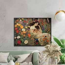 Boeiende Cottage Landscape Impressionis Poster