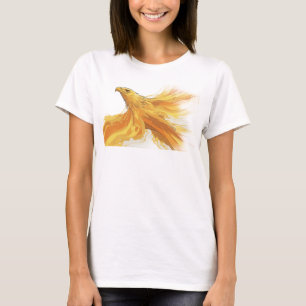 Boeiende Gouden Abstracte Adelaar Kunstprint T-shirt