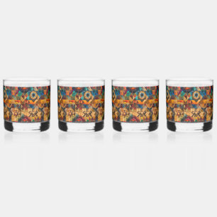 Boeiende Indigo "Erfelijke Artistry" 12oz Rock Whisky Glas