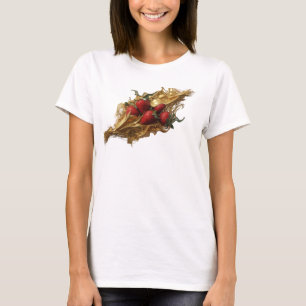 Boeiende Rode Abstracte Aardbeien T-shirt