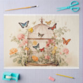 Boeiende schoonheid: vogelkooi decoupage tissuepapier (Craft)