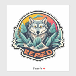 Boeiende Wolf Stickers voor Natuur Liefhebbers