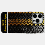 Boeiende zwart en goud slang huid detail Case-Mate iPhone case (Achterkant (horizontaal))