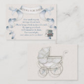 Boek Aanvraag  Carriage Ivory Blue Gingham Informatiekaartje (Voorkant / Achterkant)