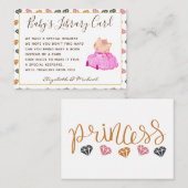 Boek Aanvraag Kaart Baby Girls Shower 1st Verjaard (Voorkant / Achterkant)