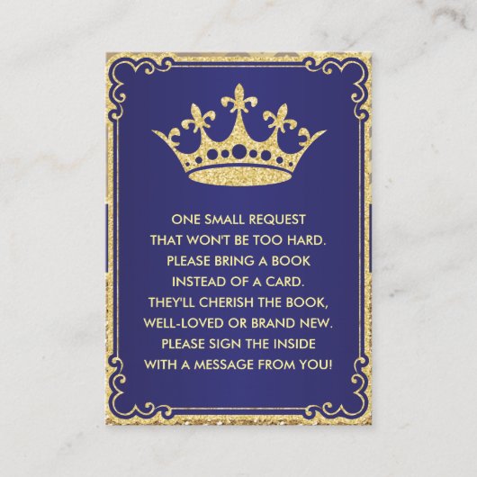 Boek Aanvraag Kaart Royal Prince Shower (Voorkant)