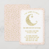 Boek aanvraag Twinkle Little Star Baby shower Kaar Kaart (Voorkant / Achterkant)