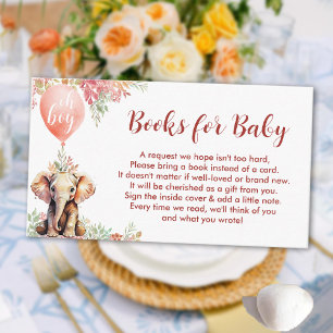 Boek Aanvraag voor baby boy herfst olifant ballon Informatiekaartje