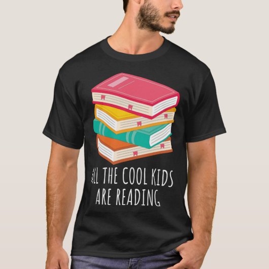 Boek Alle Cool Kinder zijn Reading T-shirt (Voorkant)
