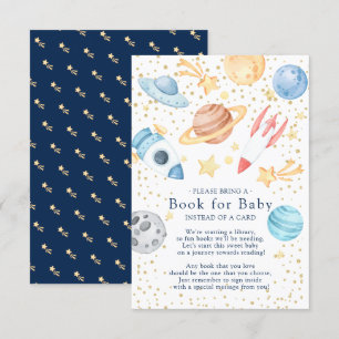 Boek Baby shower voor buitenste ruimtectoren voor  Informatiekaartje