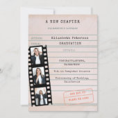 Boek Bibliotheek Kaart 3 Foto's Afstuderen Aankond (Voorkant)