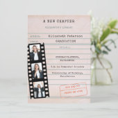 Boek Bibliotheek Kaart 3 Foto's Afstuderen Aankond (Staand voorkant)