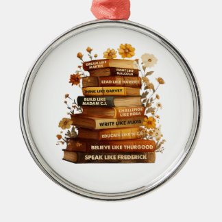 Boek Black History Month Metalen Ornament
