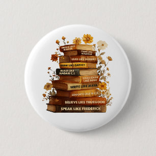 Boek Black History Month Ronde Button 5,7 Cm