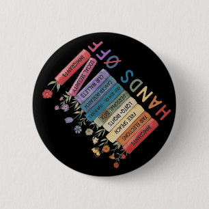 Boek Bloem Anti Trump Sociale Zekerheid Handen af Ronde Button 5,7 Cm