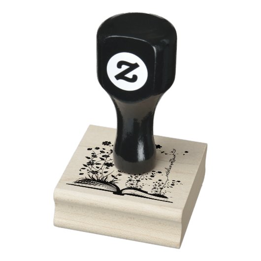 Boek Bloom Ex libris Rubberstempel (Stempel)