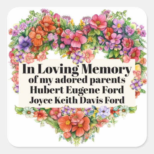 Boek Bord in Memoriam Sticker (Voorkant)