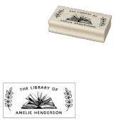  boek botanisch uit de bibliotheek 	rubberstempel (Gestempeld)