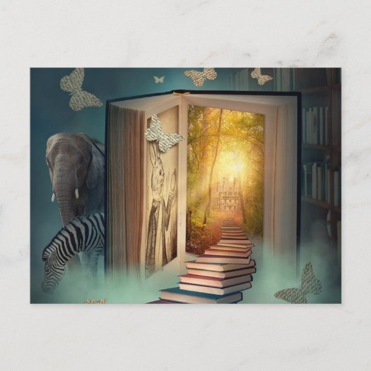 boek briefkaart (Voorkant)