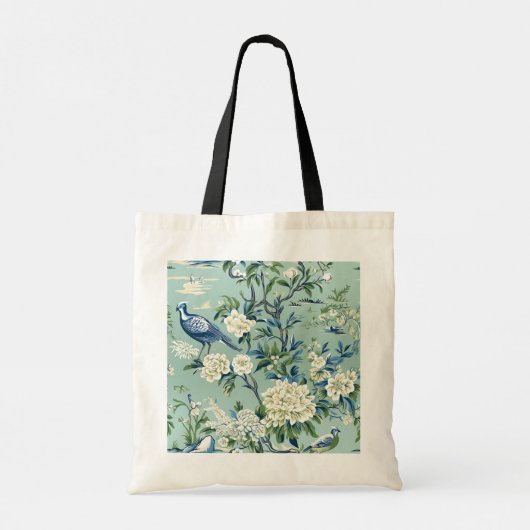 Boek Canvas tas - Initiaal op Chinoisere Pattern (Achterkant)