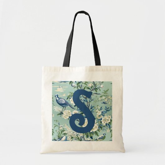 Boek Canvas tas - Initiaal op Chinoisere Pattern (Voorkant)