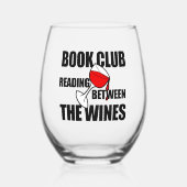 BOEK CLUB-aflezing tussen wijnen Wijnglas Zonder Voet (Voorkant)