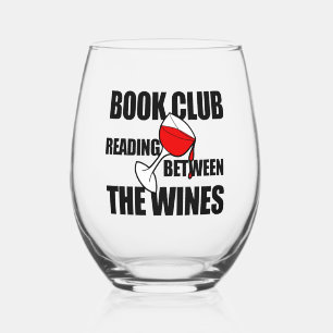 BOEK CLUB-aflezing tussen wijnen Wijnglas Zonder Voet