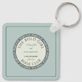 Boek Club Blue Aangepaste Sleutelhanger (Achterkant)