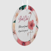 Boek Club Chic Roze Flamingo Grappige Vriend Ornament (voorkant)
