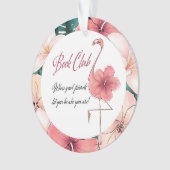 Boek Club Chic Roze Flamingo Grappige Vriend Ornament (voorkant)