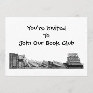 BOEK CLUB INVITATIE: BOEKEN VAN PENCIL KAART