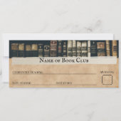  Boek Club lezen tracker kaart Bladwijzer (Voorkant)