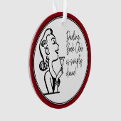 Boek Club Vriend Retro Dame Ornament (voorkant)