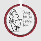 Boek Club Vriend Retro Dame Ornament (achterkant)