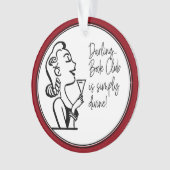 Boek Club Vriend Retro Dame Ornament (voorkant)