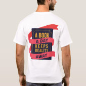 Boek design stijl geweldig t-shirt (Achterkant)