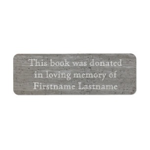 Boek Donatie Sticker Marmer