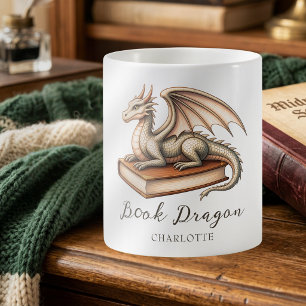 Boek Draak Fantasy Lezers Cadeau Koffiemok