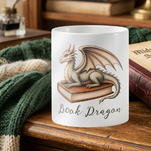 Boek Draak Fantasy Lezers Cadeau Koffiemok
