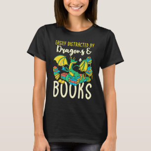 Boek Draak Kleding Voor Boekenwurmen Lezen Bibliot T-shirt